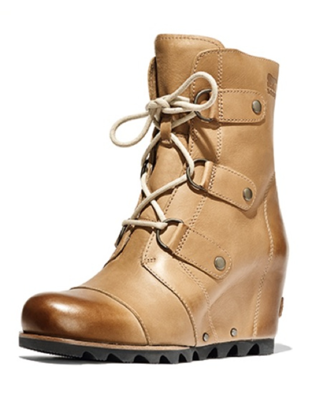 Sorel Joan of Arctic Wedge Leather Boots Tan brown Women’s Size 11